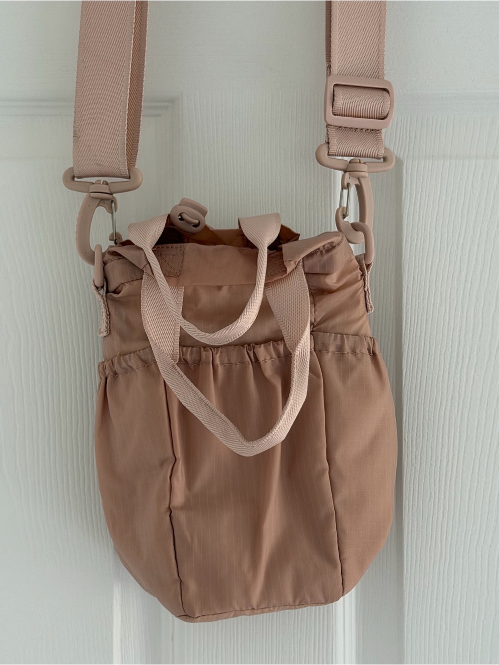 Calpak Dusty Pink Convertible Crossbody Tote